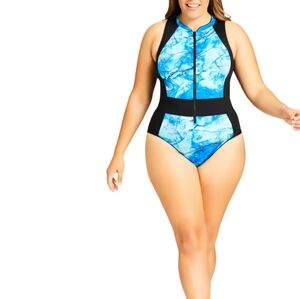 New Zip Front Swim Suit